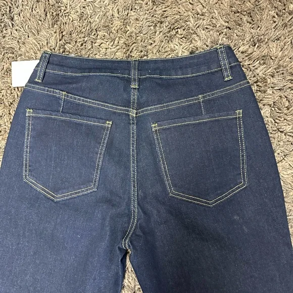 Vipones Womens High Rise Zip Fly Bootcut Denim jeans Blue Size 8 <<206>> - Picture 7 of 11